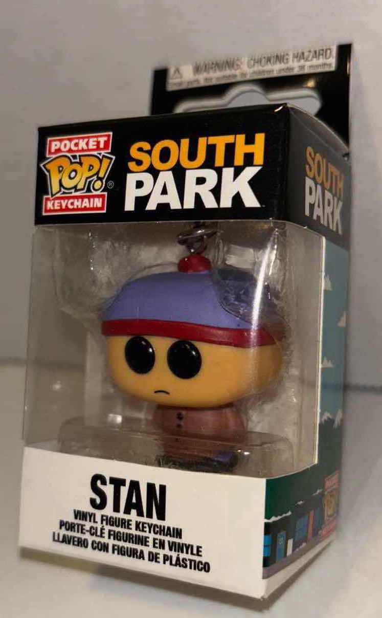 Photo 1 of NEW FUNKO POP! SOUTH PARK VINYL FIGURE & VINYL FIGURE KEYCHAIN, #24 KYLE & STAN POCKET POP! KEYCHAIN
