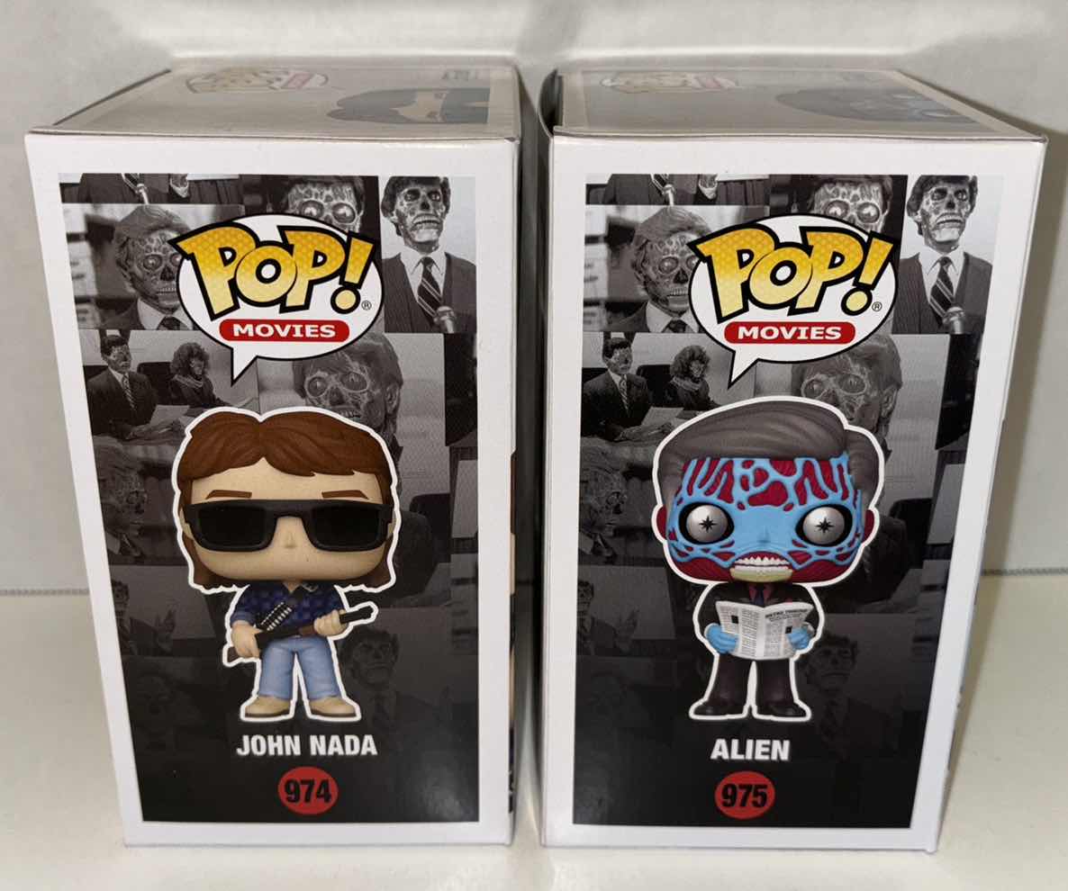Photo 1 of MNEW FUNKO POP! MOVIES VINYL FIGURES, THEY LIVE #974 JOHN NADA & #975 ALIEN