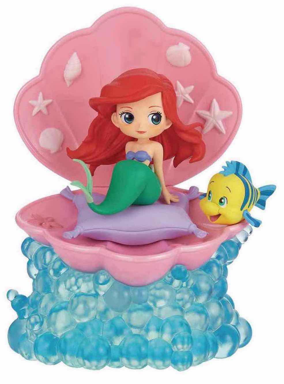 Photo 1 of NEW BANDAI Q POSKET STORIES, 2-PACK THE LITTLE MERMAID STATUE VERSION A (PINK) & VERSION B (PURPLE)
