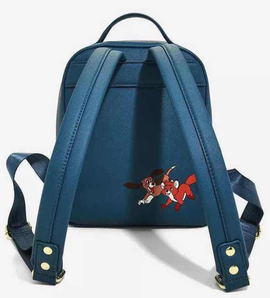 Photo 1 of NEW LOUNGEFLY 707 STREET EXCLUSIVE DISNEY’S FOX & THE HOUND “WATER FIGHT” MINI BACKBACK