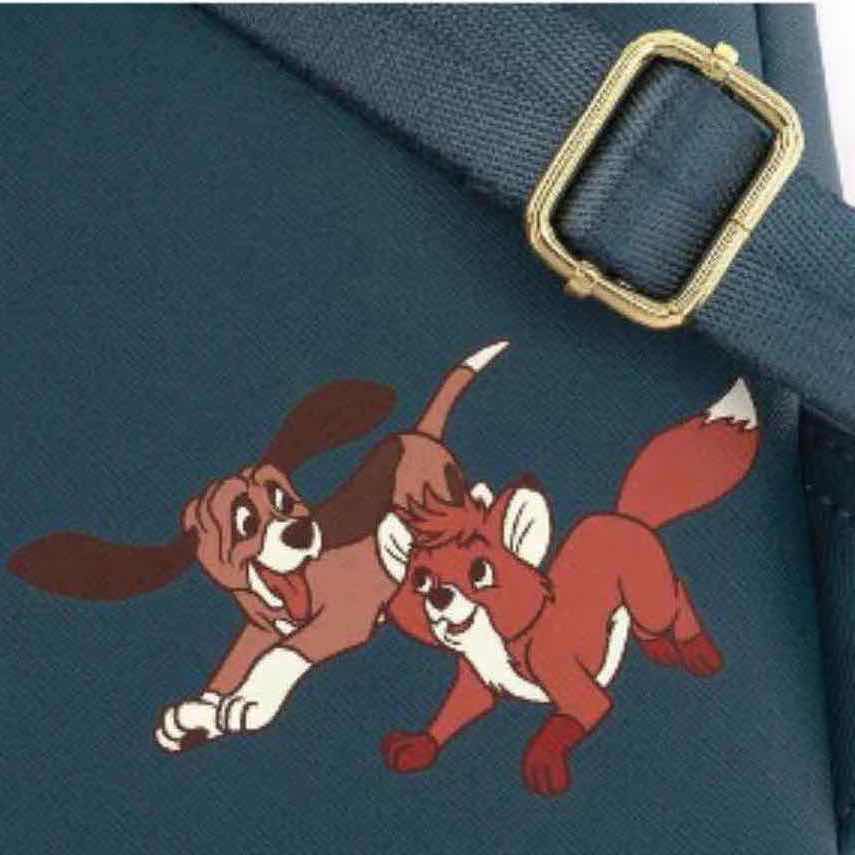 Photo 1 of NEW LOUNGEFLY 707 STREET EXCLUSIVE DISNEY’S FOX & THE HOUND “WATER FIGHT” MINI BACKBACK