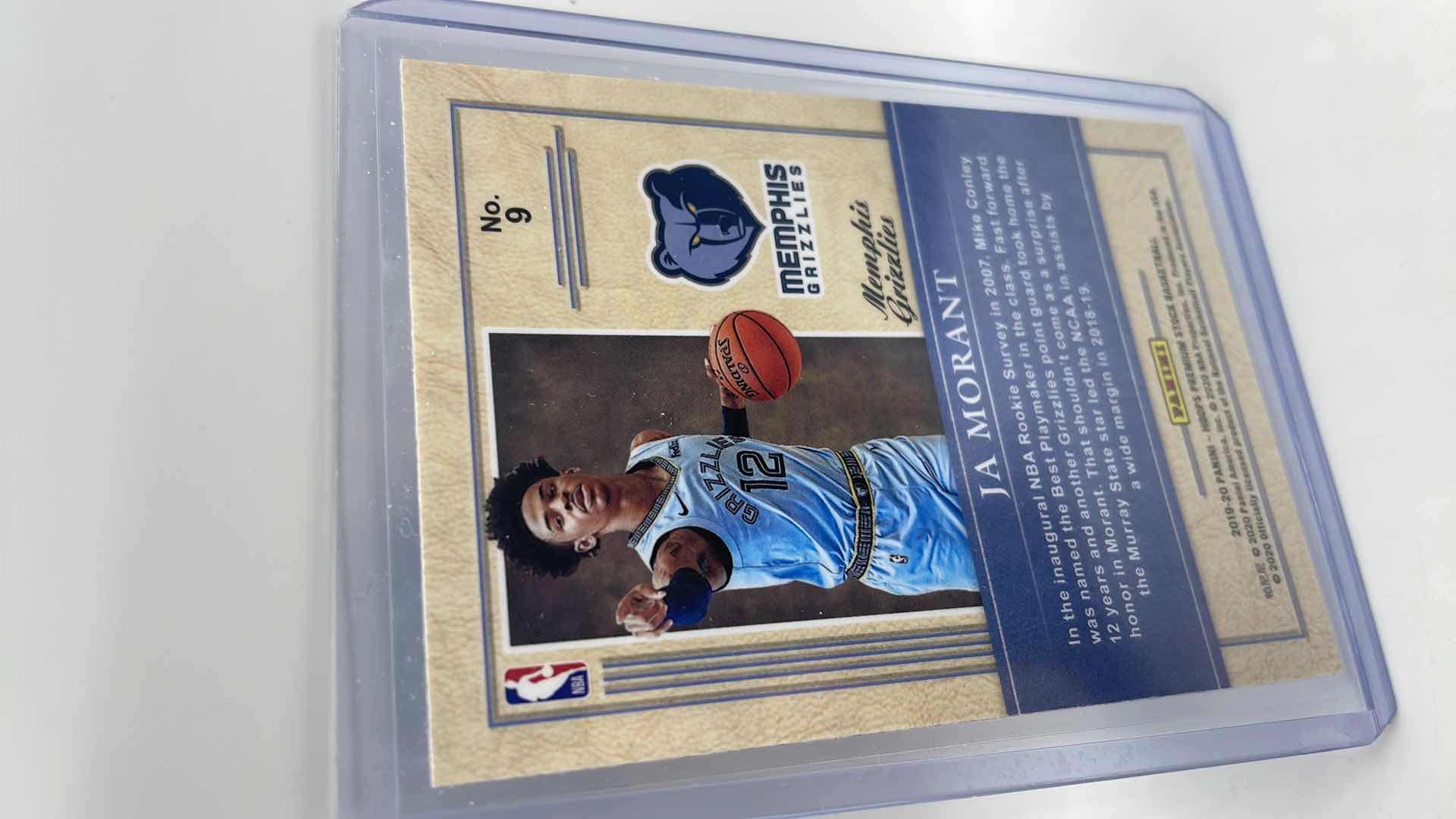 Photo 1 of 2019 JA MORANT PANINI CLASS OF 2019 ROOKIE CARD 9