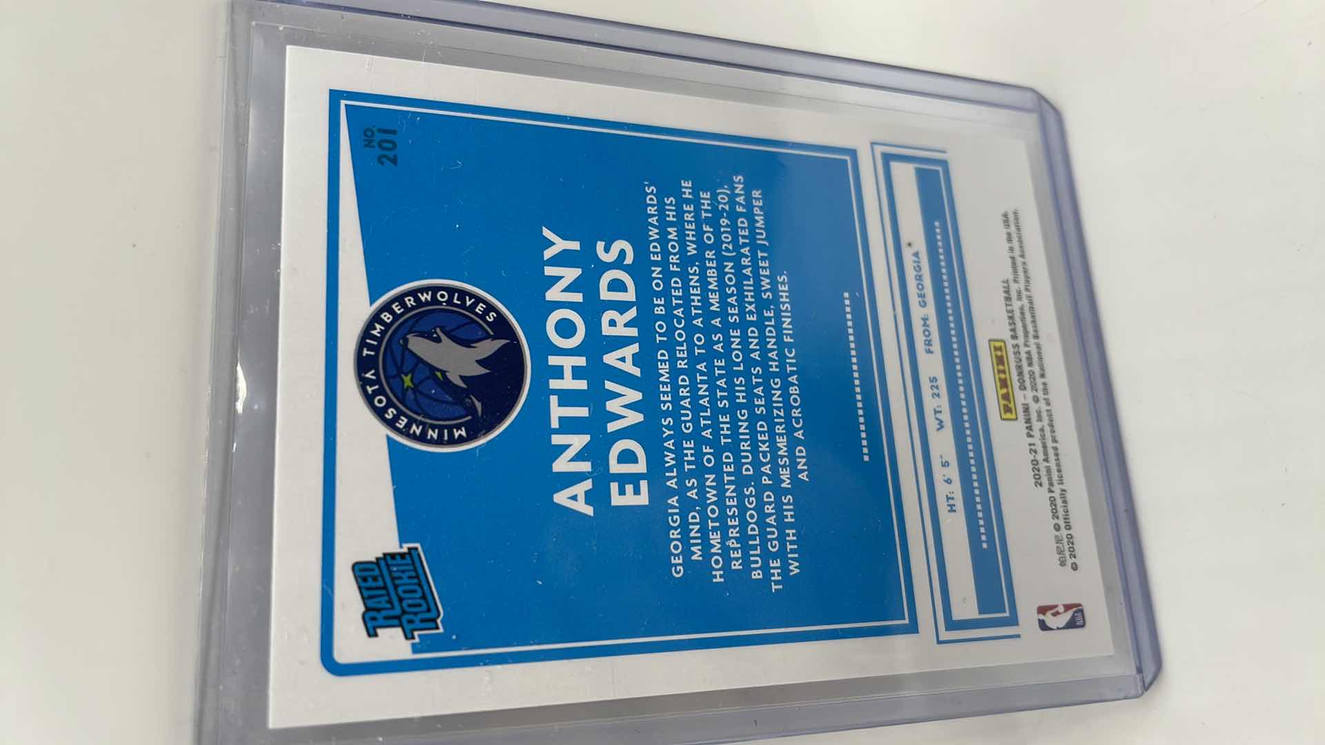 Photo 1 of 2020-21 ANOTHY EDWARDS RATED ROOKIE PANINI CARD 201