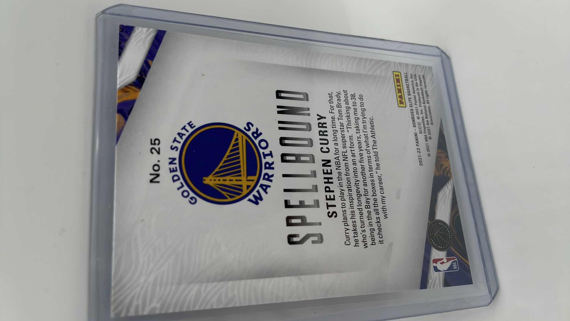 Photo 1 of 2021-22 STEPHEN CURRY PANINI CARD 25