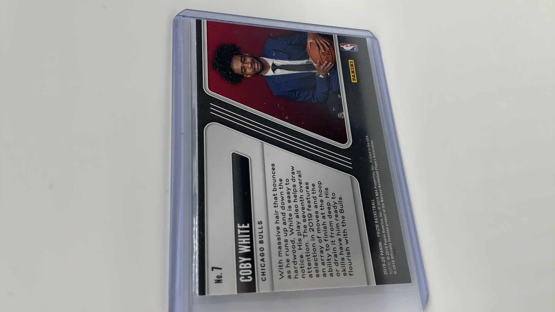 Photo 1 of 2019-20 COBY WHITE PANINI LUCK OF THE LOTTERY CARD 7
