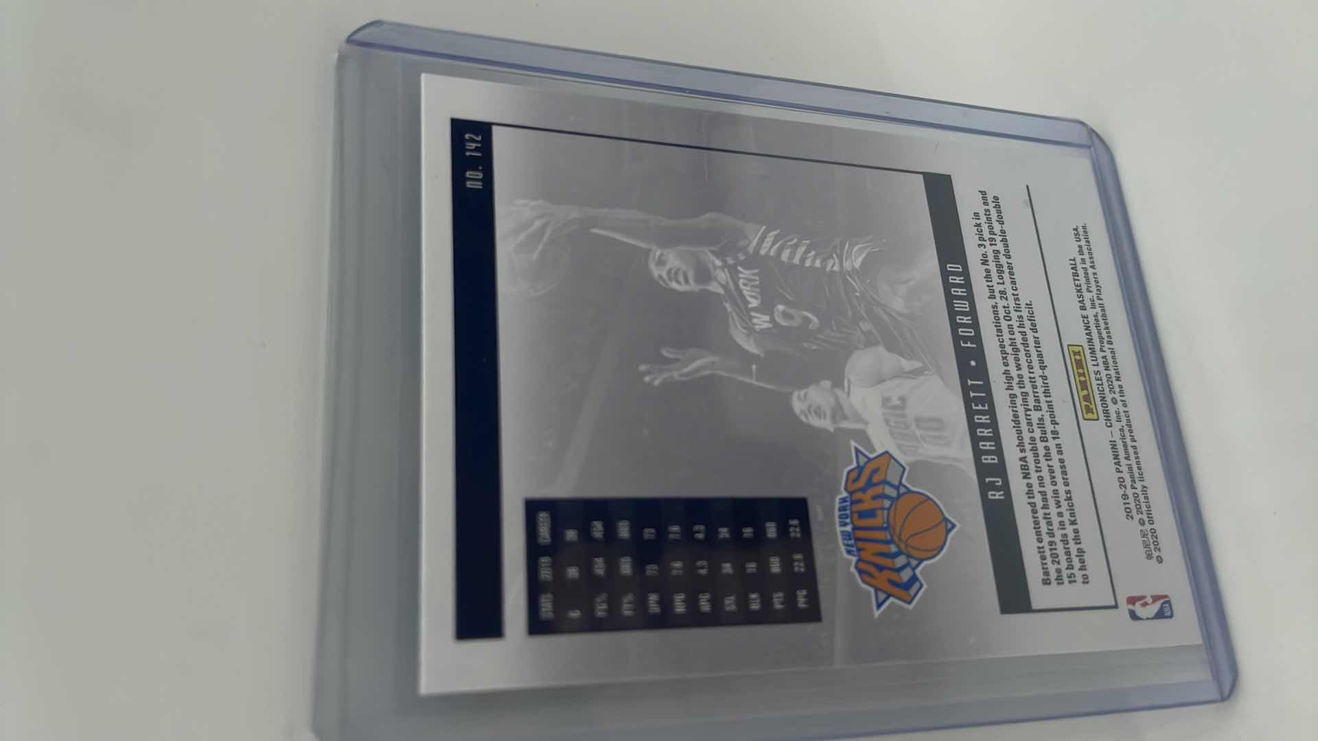 Photo 1 of 2019-20 RJ BARRETT PANINI CHRONICLES ROOKIE CARD 142