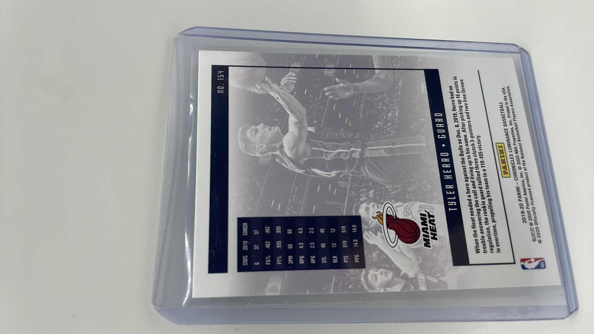 Photo 1 of 2019-20 TYLER HERRO PANINI ROOKIE CARD 154