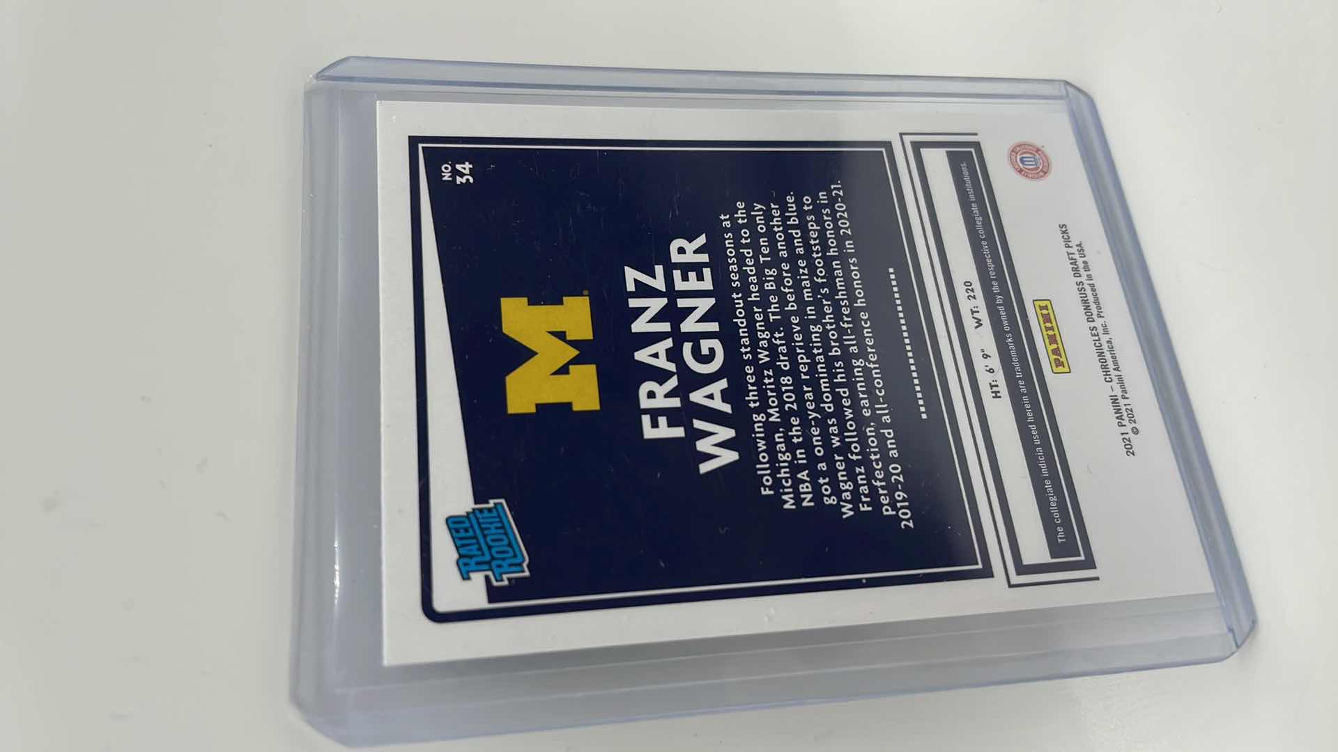Photo 1 of 2021 FRANZ WAGNER PANINI ROOKIE CARD 34