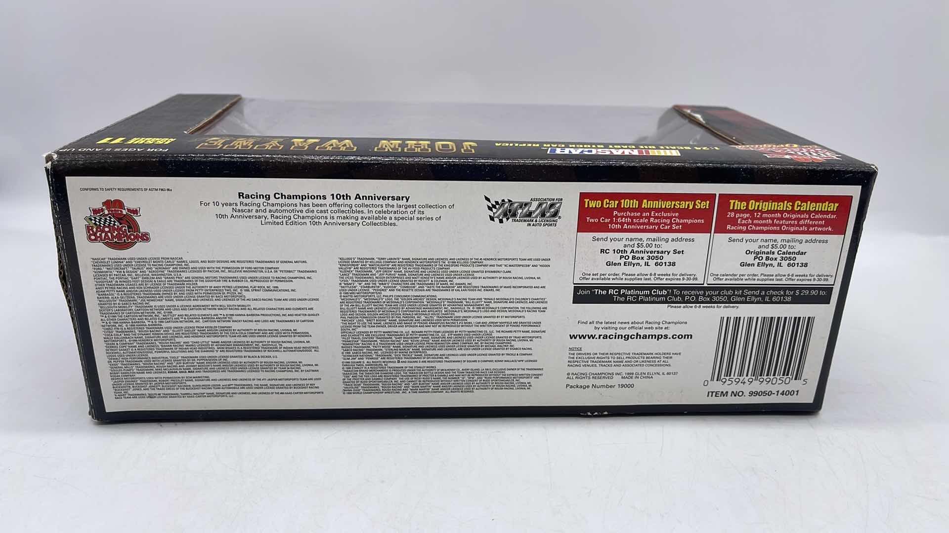 Photo 4 of 1999 RACING CHAMPIONS JOHN WAYNE #40 STERLING MARLIN DIECAST CAR 1:24