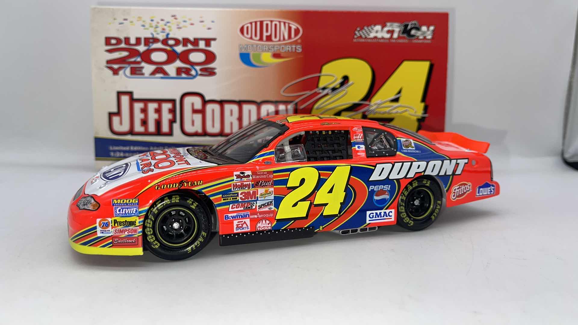 Photo 1 of 2002 JEFF GORDON #24 DUPONT 200th ANNIVERSARY MONTE CARLO DIECAST CAR 1:24 