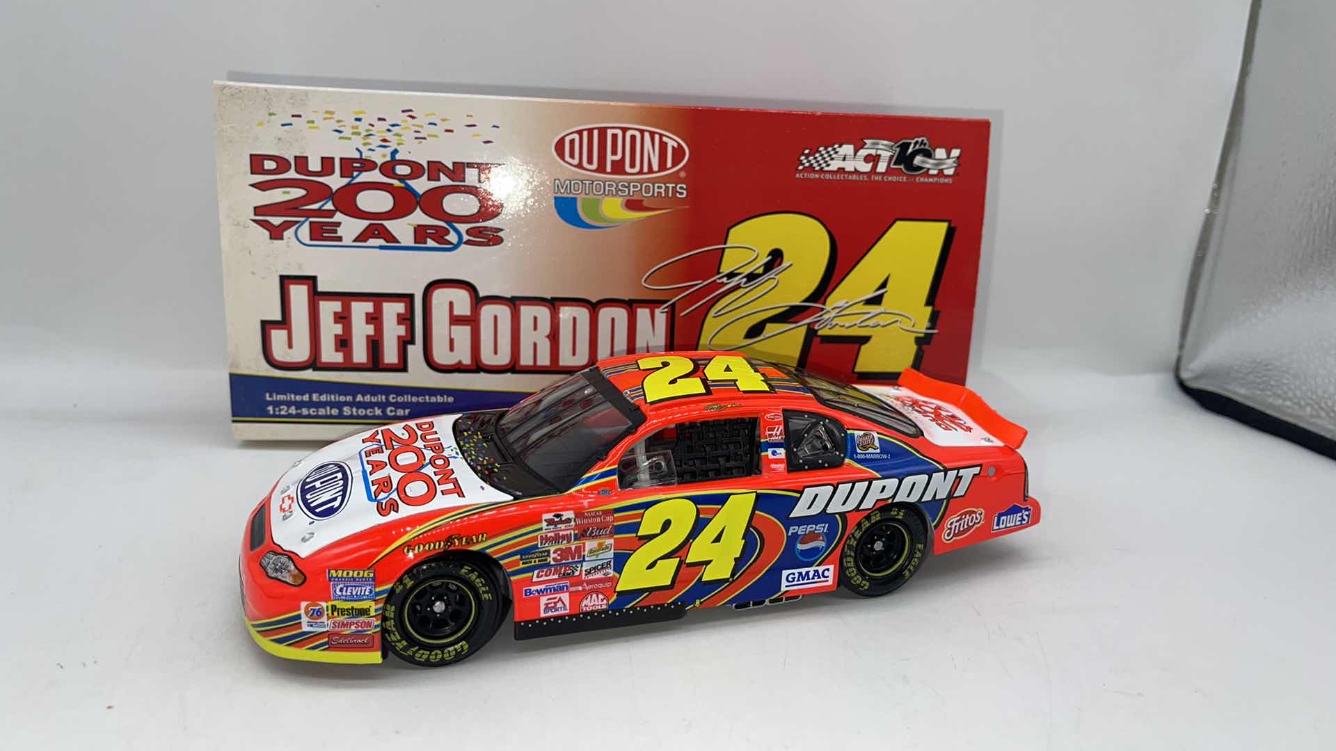 Photo 1 of 2002 JEFF GORDON #24 DUPONT 200th ANNIVERSARY MONTE CARLO DIECAST CAR 1:24 