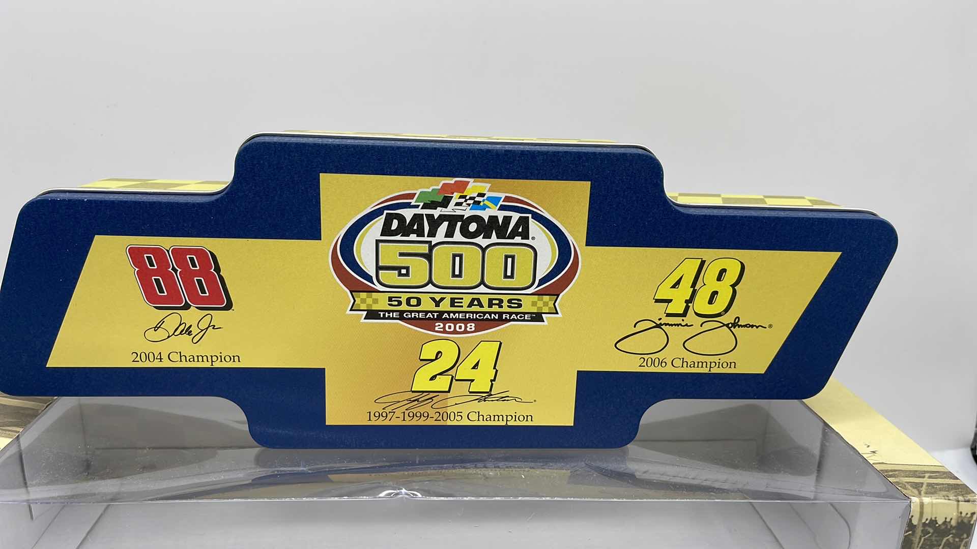 Photo 1 of 2008 HENDRICK MOTORSPORTS 4 CAR TIN SET DAYTONA 500 50 YEARS NASCAR DIECAST 1:64 