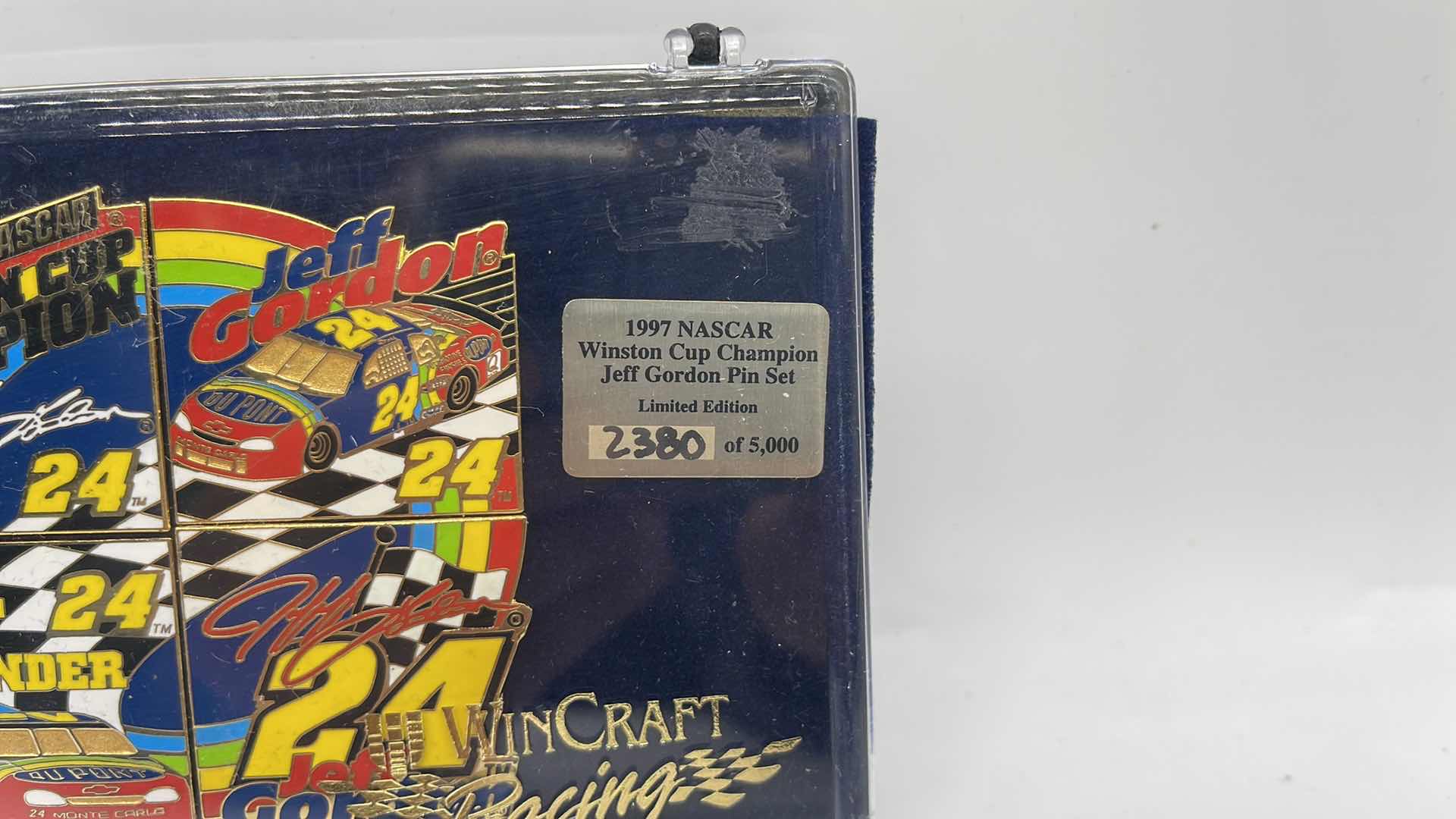 Photo 1 of 1997JEFF GORDON WINSTON CUP CHAMPION LIMITED EDITION ENAMEL PIN SET NUMBERED 2380/5000