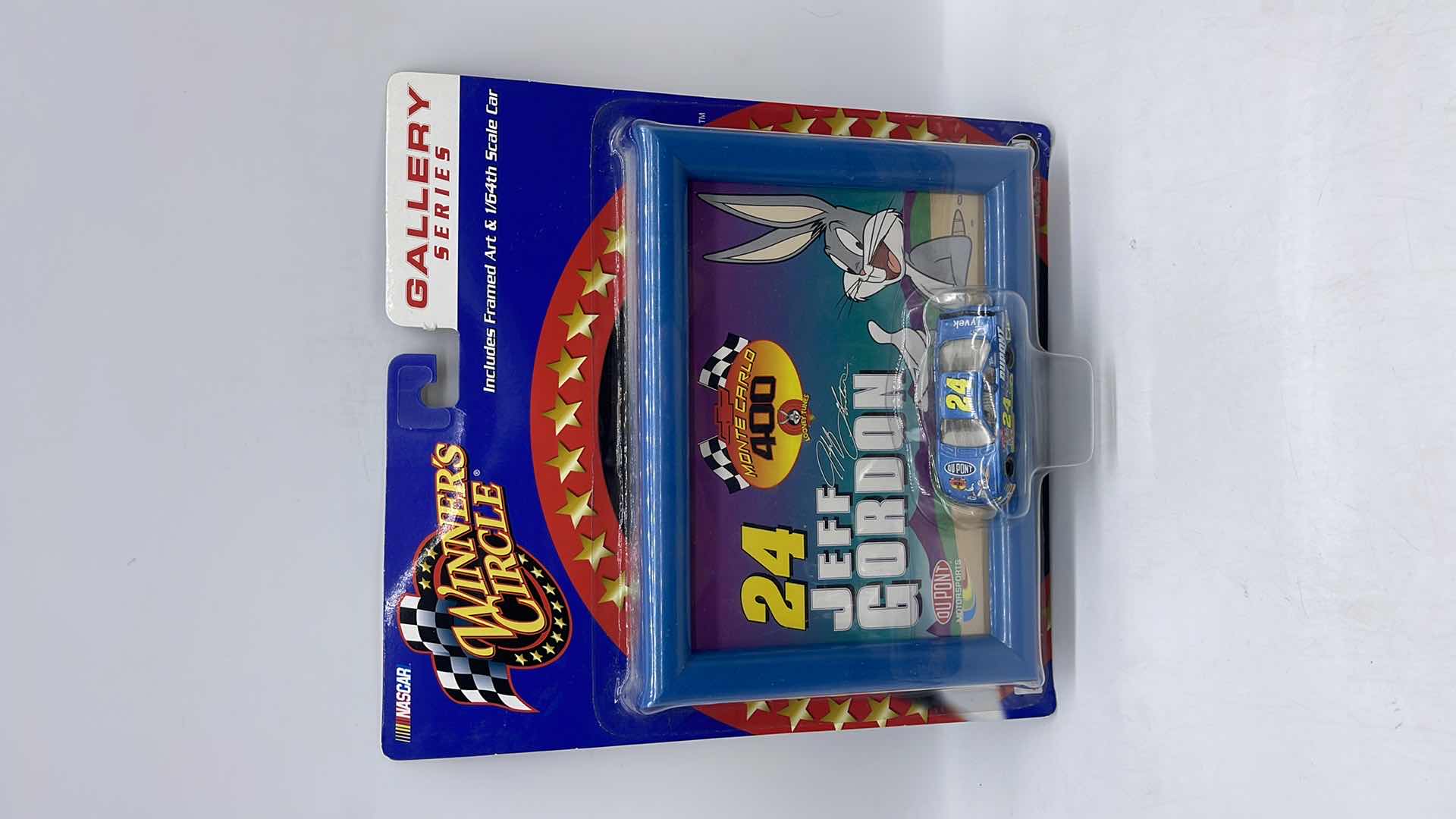 Photo 1 of JEFF GORDON #24 BUGS BUNNY DIECAST CAR W FRAMED ART GIFT PACK 