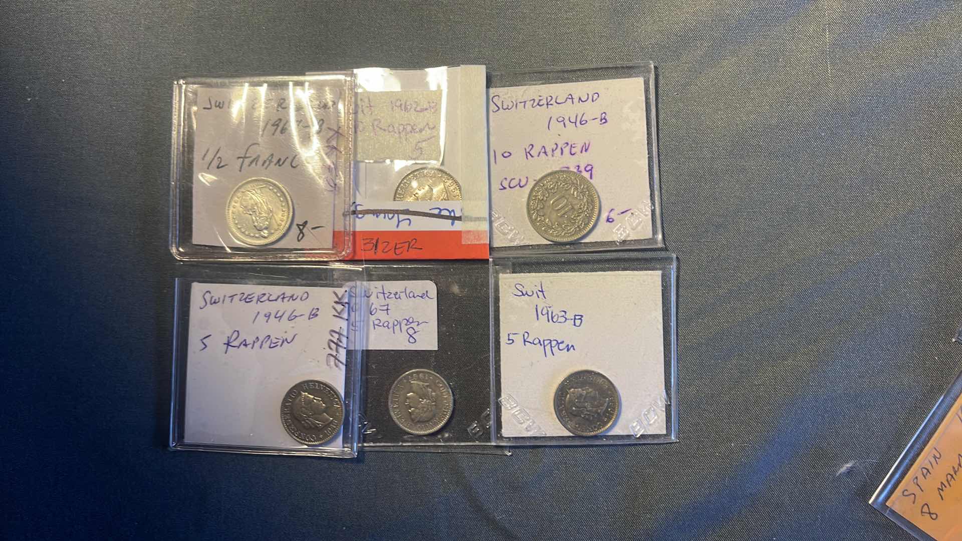 Photo 1 of 6 SWITZERLAND VINTAGE COLLECTOR COINS