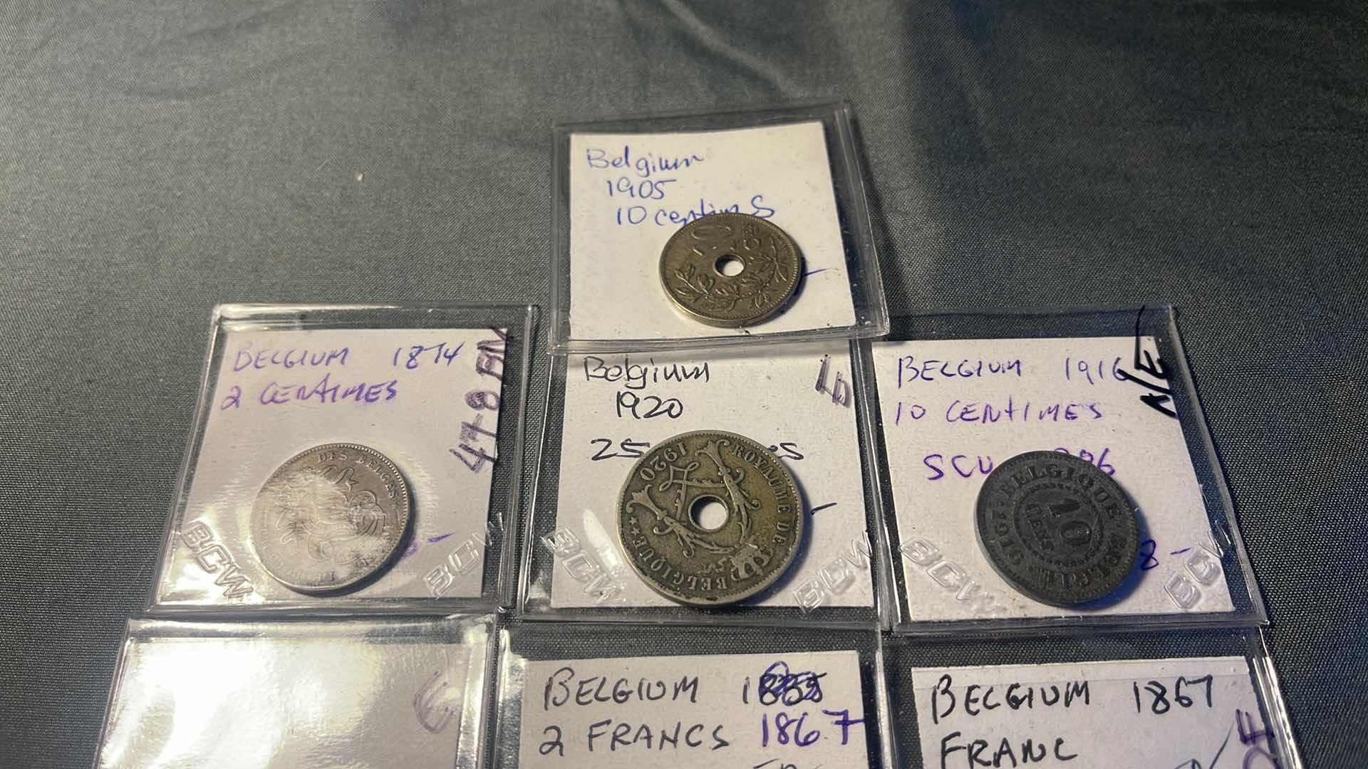 Photo 1 of 10 BELGIUM ANTIQUE COLLECTOR COINS