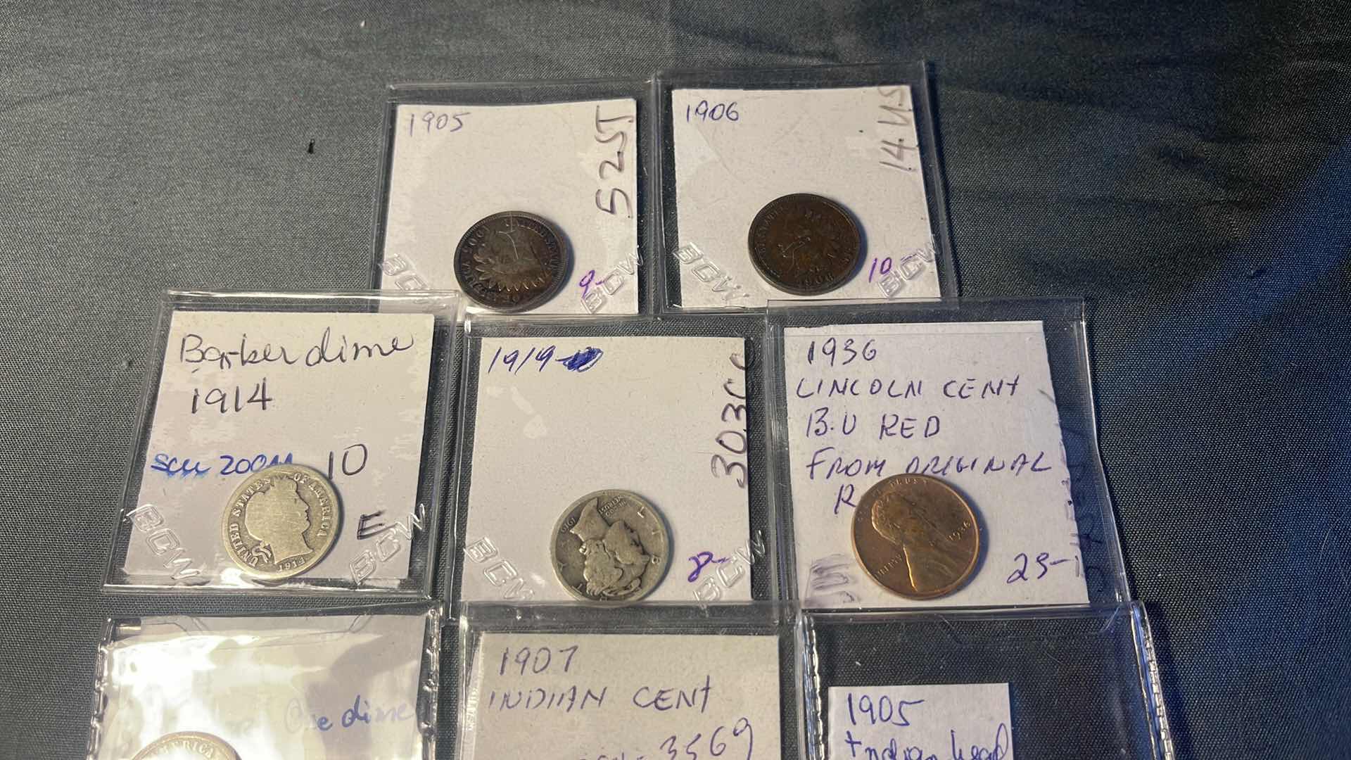 Photo 1 of 8 ASSORTED ANTIQUE COLLECTOR COINS