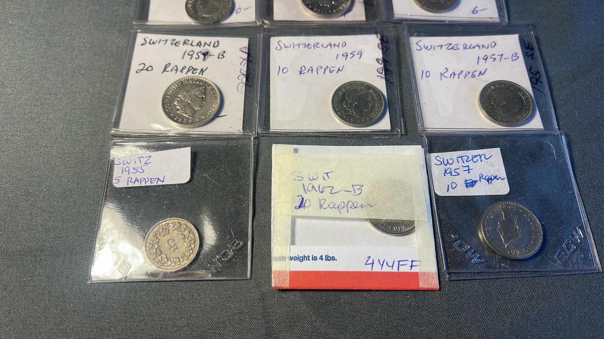 Photo 1 of 9 SWITZERLAND VINTAGE COLLECTOR COINS