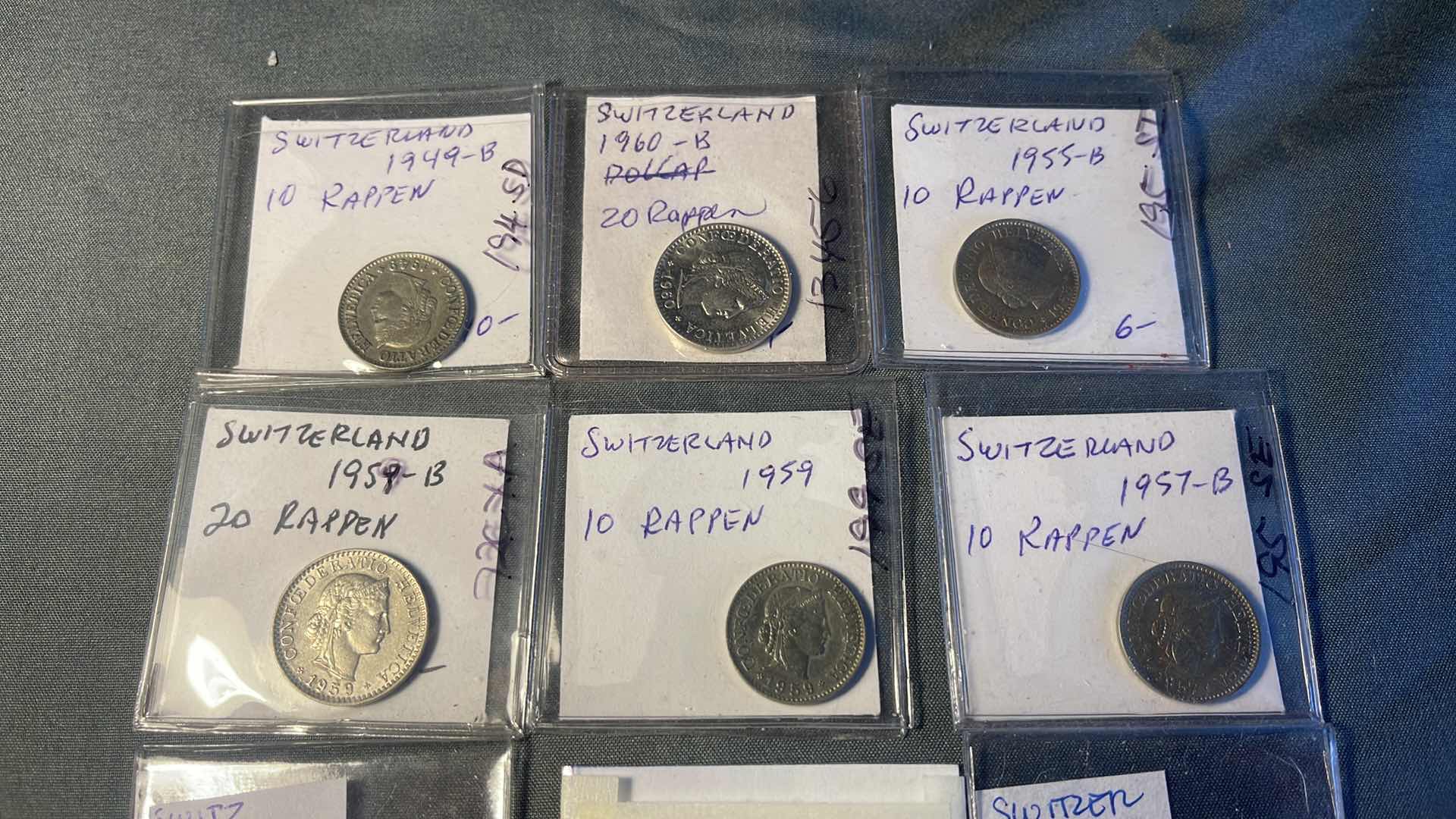 Photo 1 of 9 SWITZERLAND VINTAGE COLLECTOR COINS