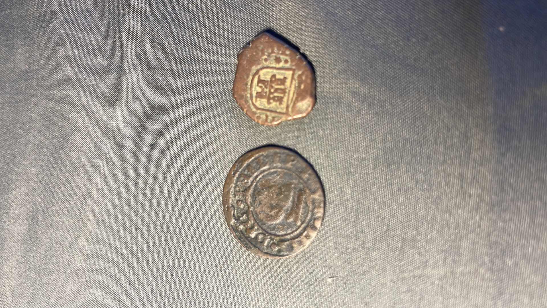 Photo 1 of 2 SPANISH LATE 1600’S MARAVEDIS COLLECTOR COINS