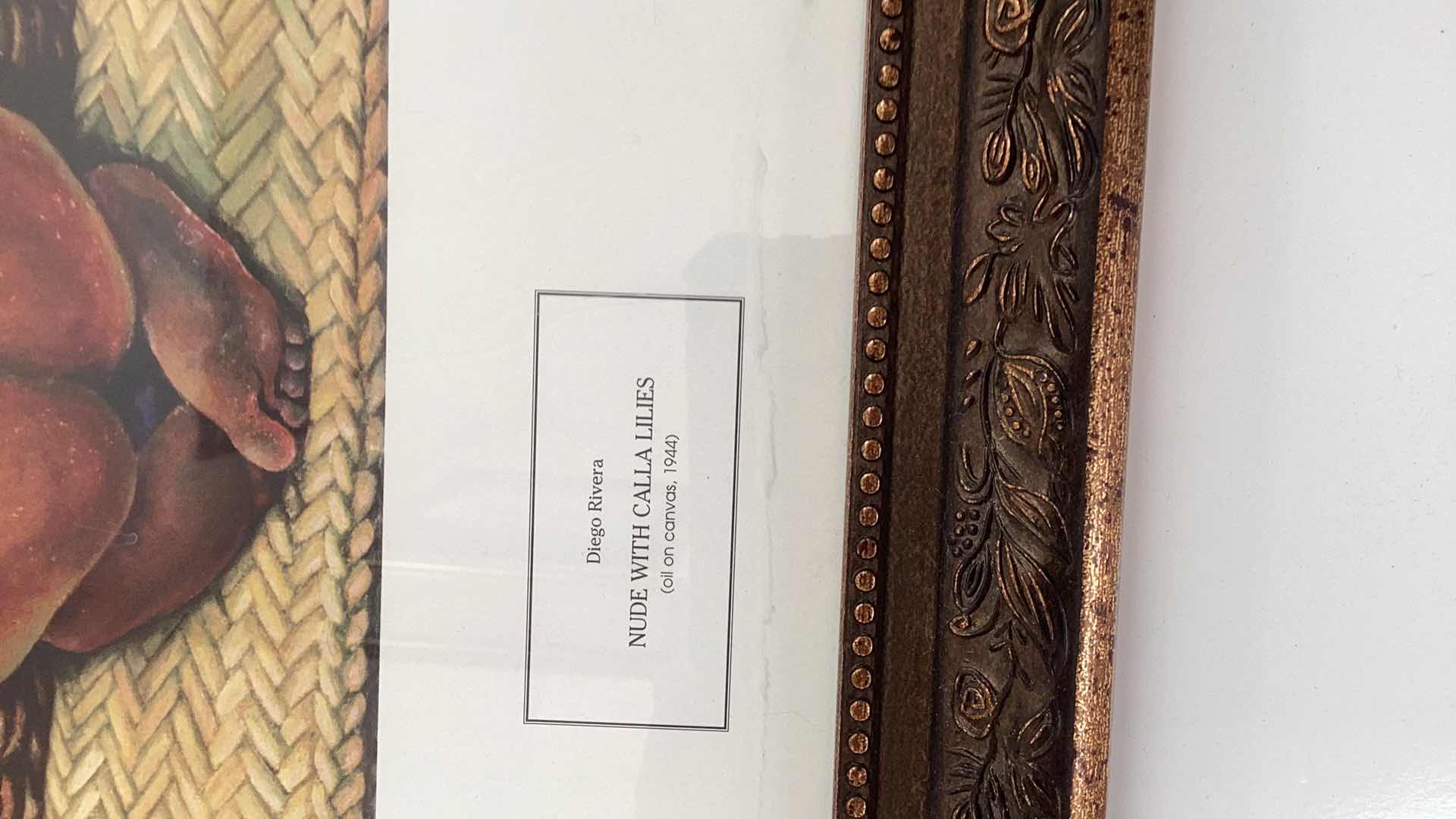 Photo 1 of DIEGO RIVERA “NUDE WITH CALLA LILIES PRINT 19” X H 23”