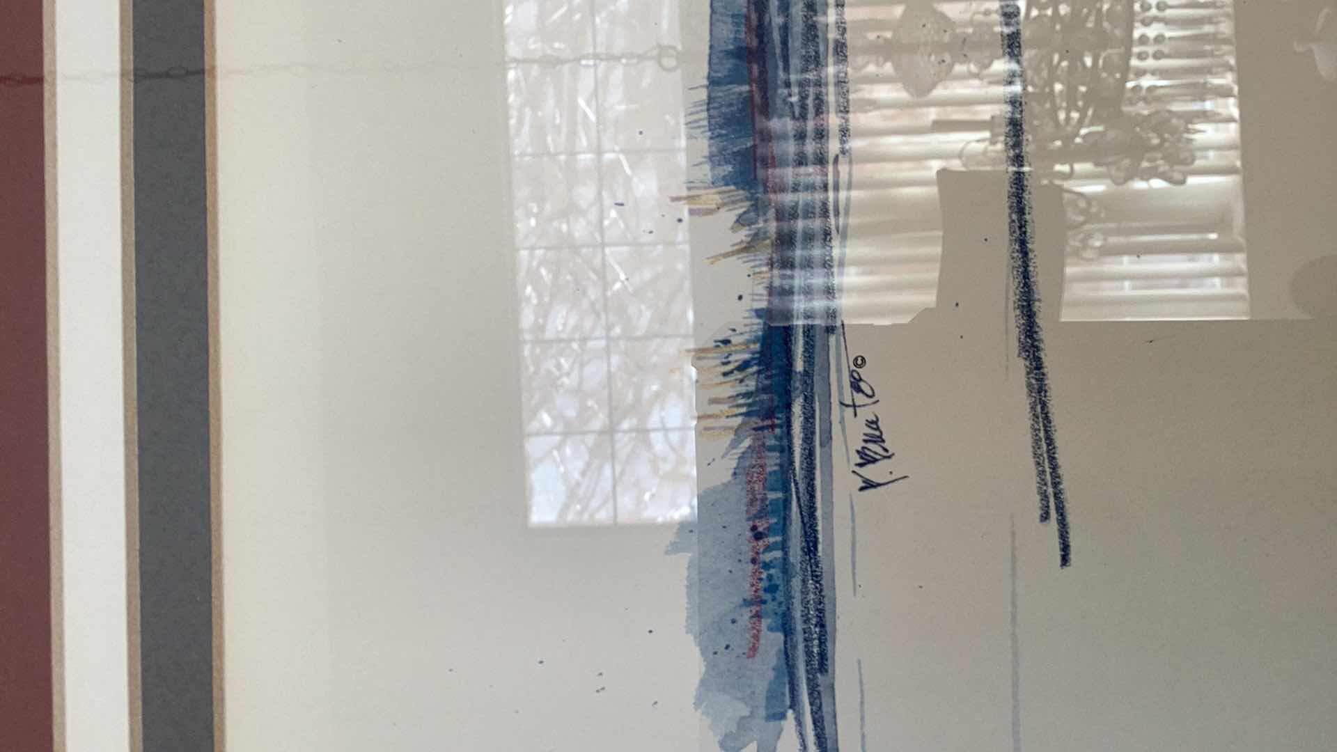 Photo 3 of LARGE MATTED DUCK PRINT SIGNED 31” X H 32”