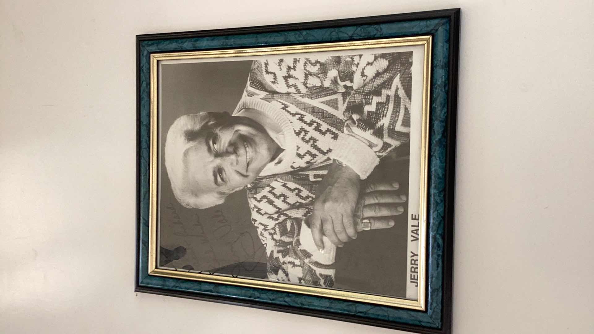 Photo 1 of AUTOGRAPHED JERRY VALE PHOTOGRAPH 9” X H 12”