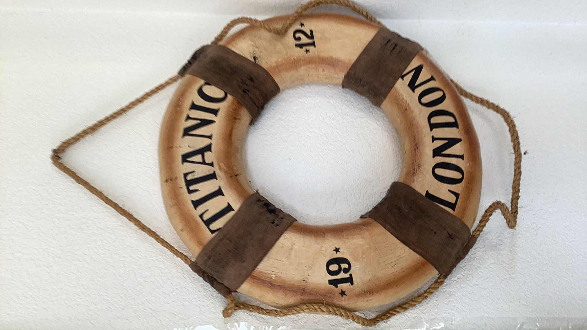 Photo 1 of FAUX TITANIC LONDON LIFE RING 17” CIRCUMFERENCE
