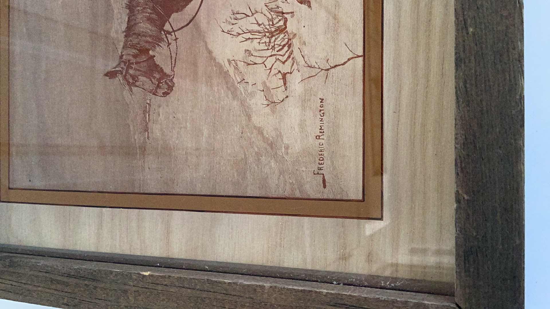 Photo 1 of VINTAGE 1974 FREDERIC REMINGTON LUCID LINES SCOUTS 13” X H 10”