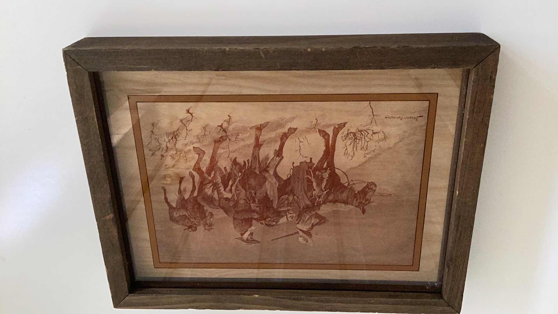 Photo 1 of VINTAGE 1974 FREDERIC REMINGTON LUCID LINES SCOUTS 13” X H 10”