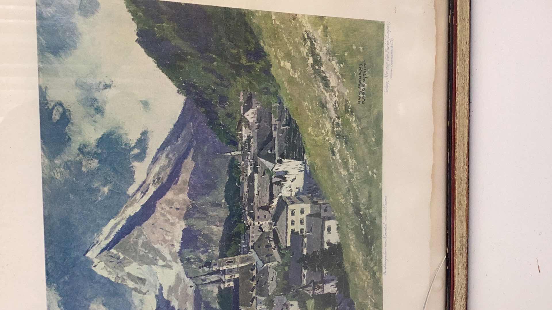 Photo 1 of VINTAGE ALPS PRINT HANS MAURUS 14” X H 13” $140