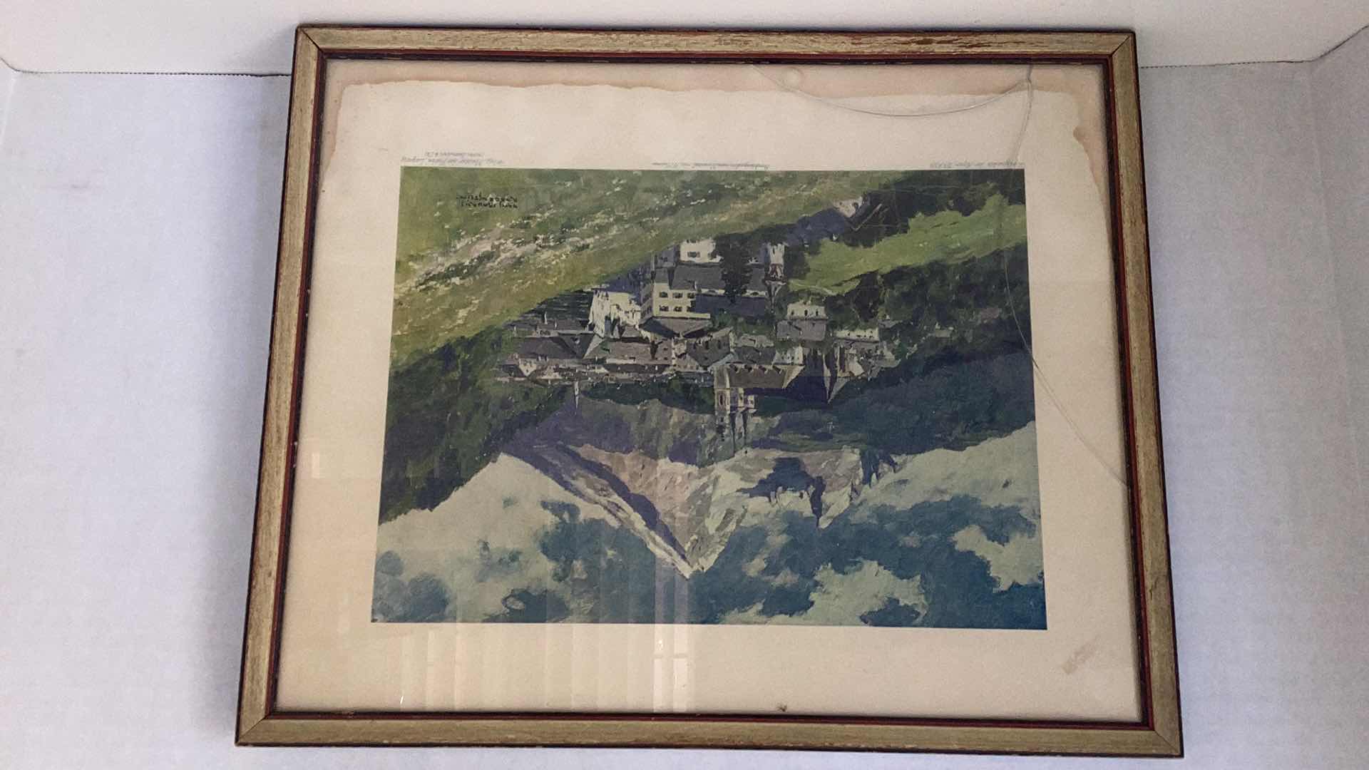 Photo 1 of VINTAGE ALPS PRINT HANS MAURUS 14” X H 13” $140