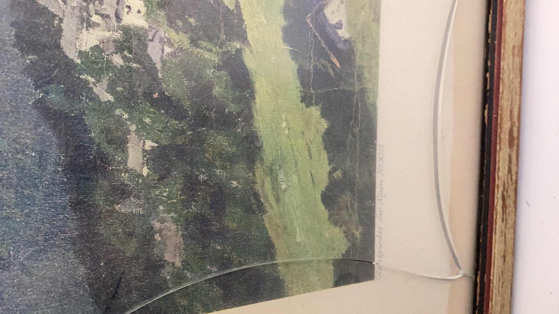 Photo 1 of VINTAGE ALPS PRINT HANS MAURUS 14” X H 13” $140