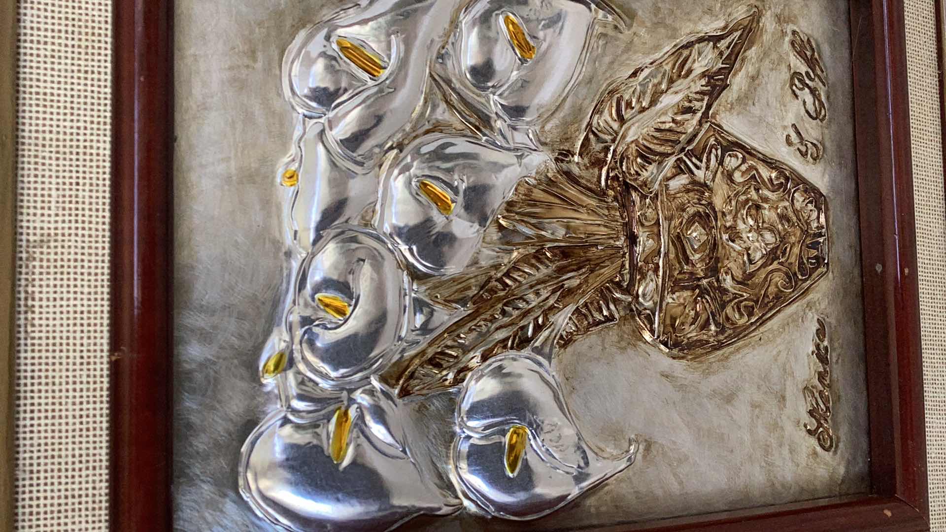 Photo 1 of MULTI-MEDIUM LILY ARTWORK MONICA PEFF 13” X H 16”