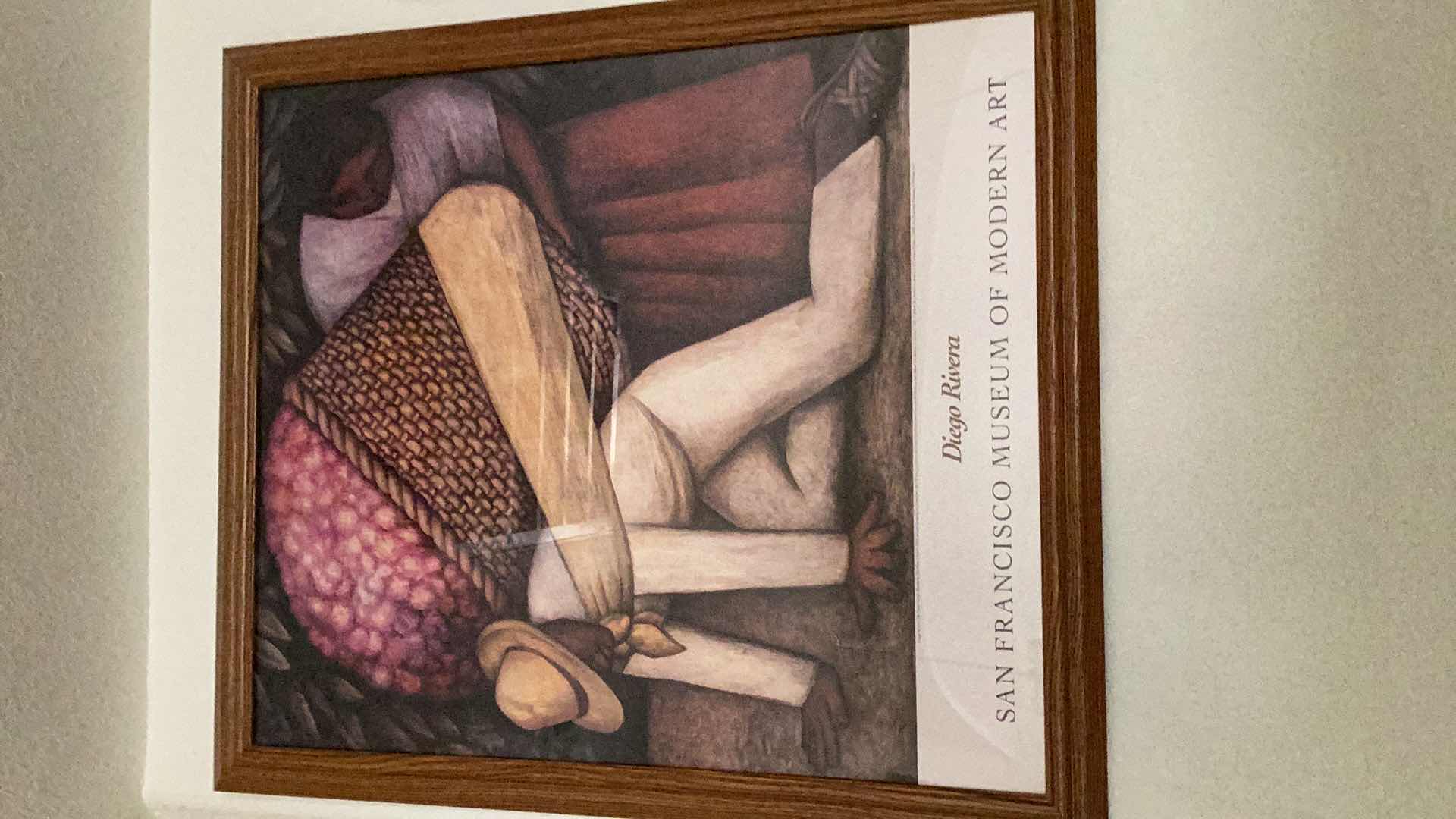 Photo 1 of DIEGO RIVERA “THE FLOWER CARRIER” SAN FRANCISCO MUSEUM OF MODERN ART PRINT 30” X H 34”