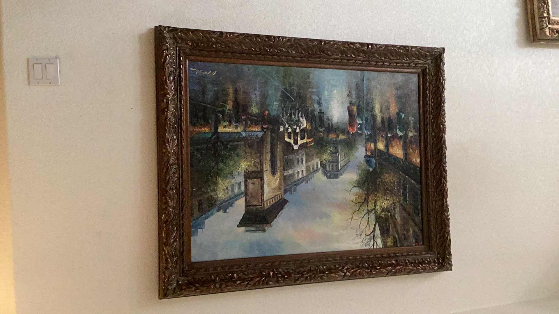 Photo 1 of VERY LARGE ORIGINAL OIL PAINTING 58” X H 46”