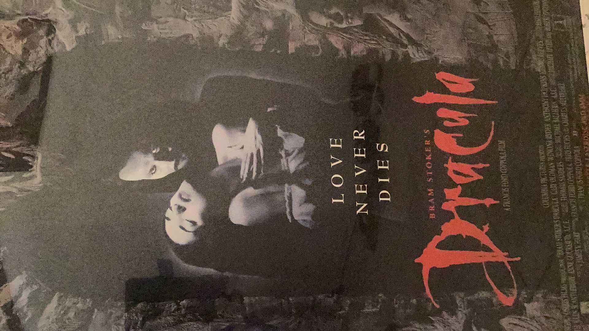 Photo 1 of DRACULA LOVE NEVER DIES MOVIE FRAMED POSTER 25” X H 37”