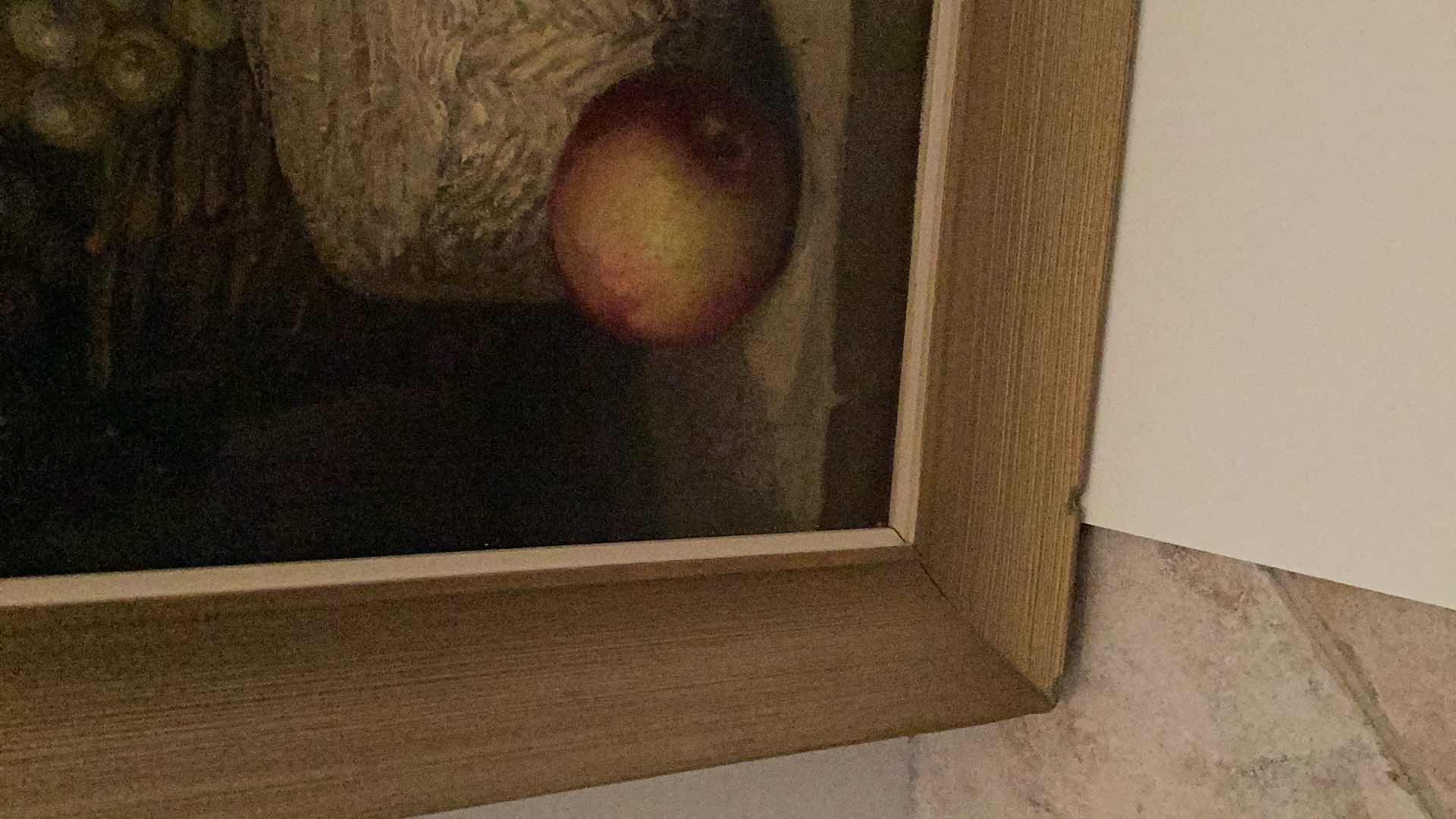 Photo 1 of IVAN ANTONIO FRUIT AND CHEESE OIL PAINTING 36” X H 32”