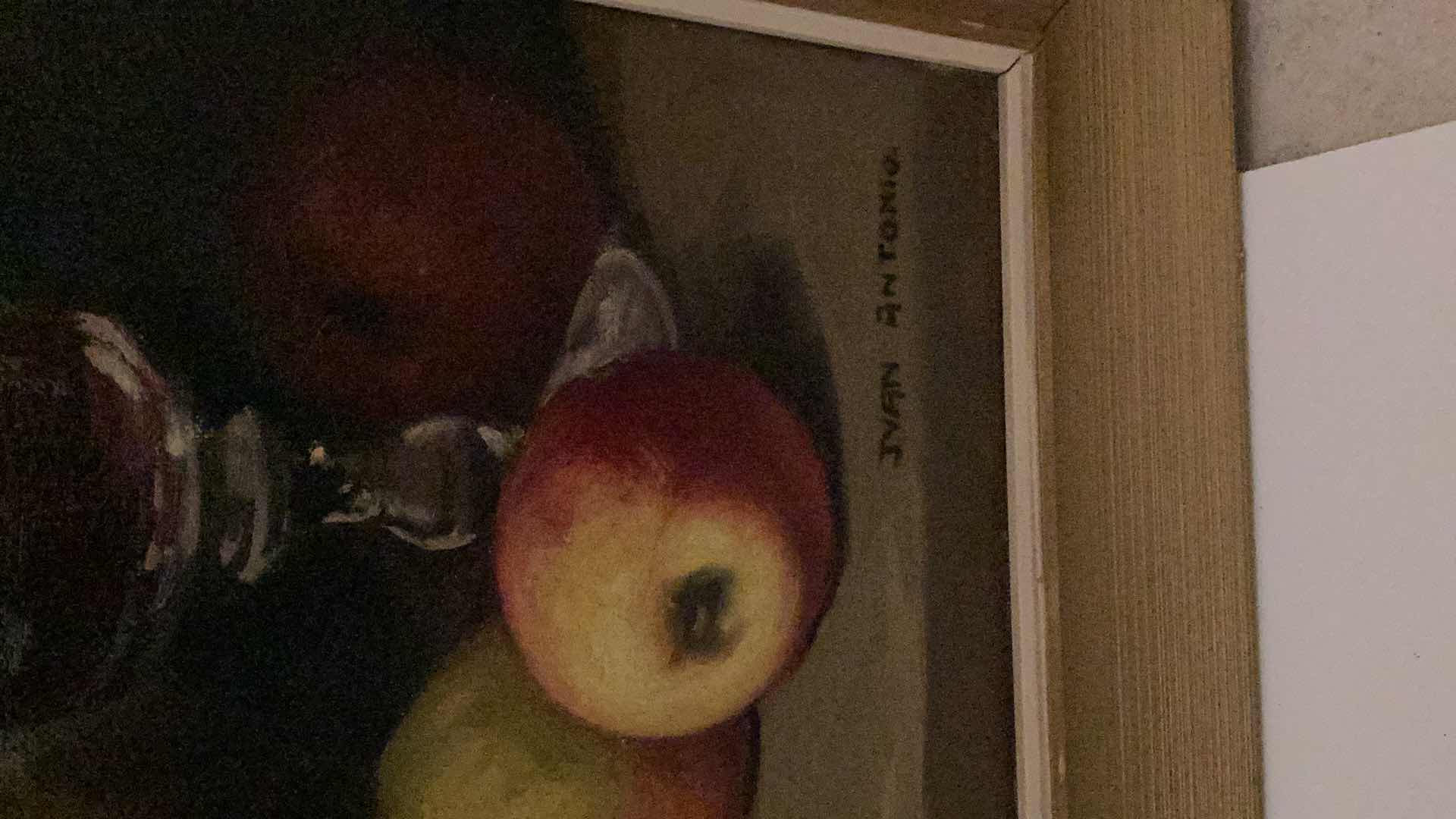 Photo 1 of IVAN ANTONIO FRUIT AND CHEESE OIL PAINTING 36” X H 32”