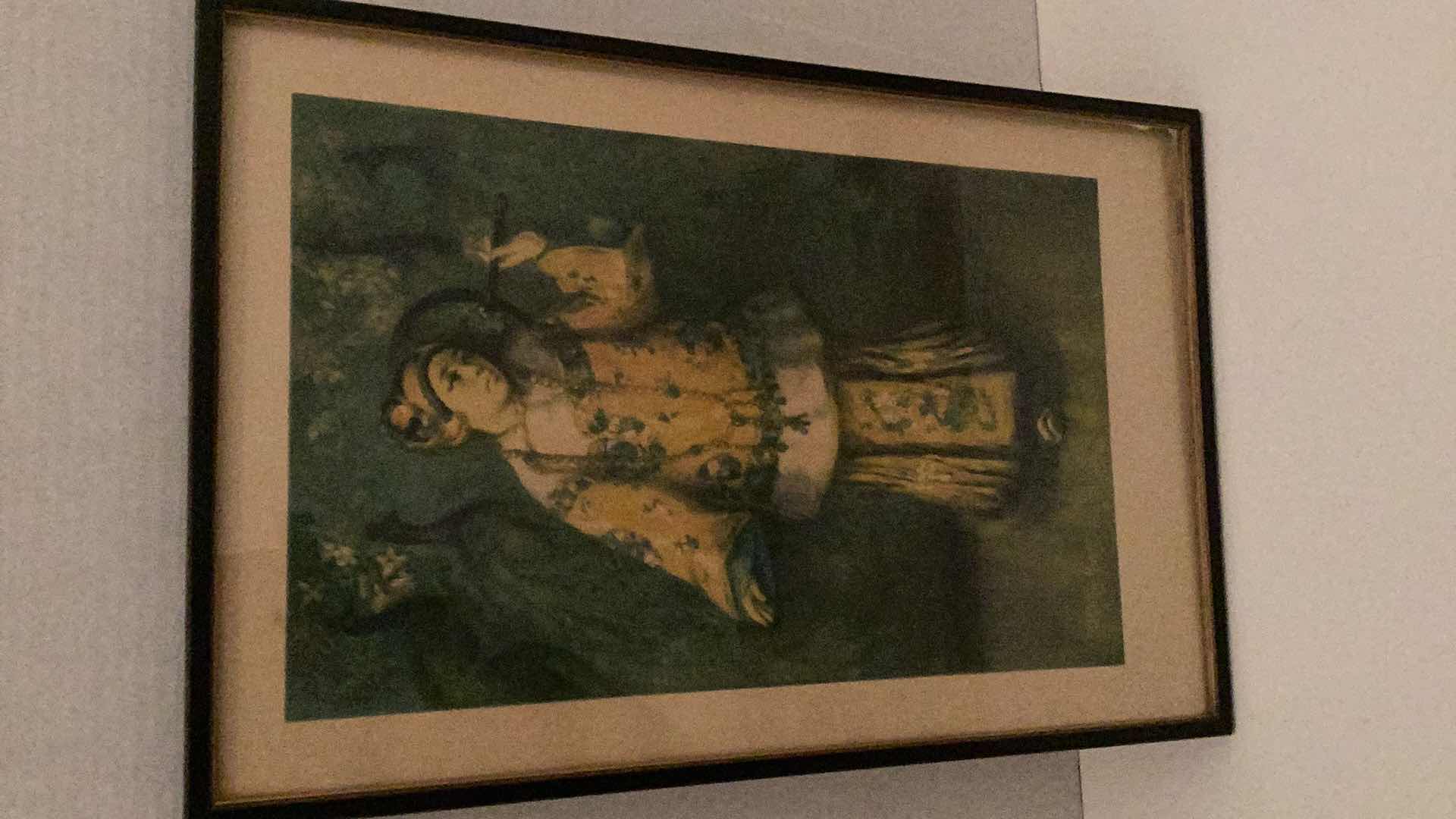 Photo 1 of VINTAGE ESTER HUNT CHINESE GIRL PRINT 15” X H 22”