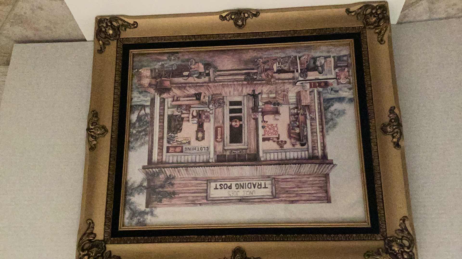 Photo 1 of VINTAGE COCA COLA UNCLE JOE’S TRADING POST 26” X H 22”