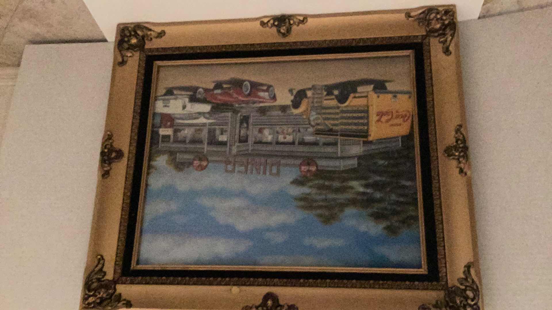 Photo 1 of VINTAGE COCA COLA DINER PRINT 26” X H 22”