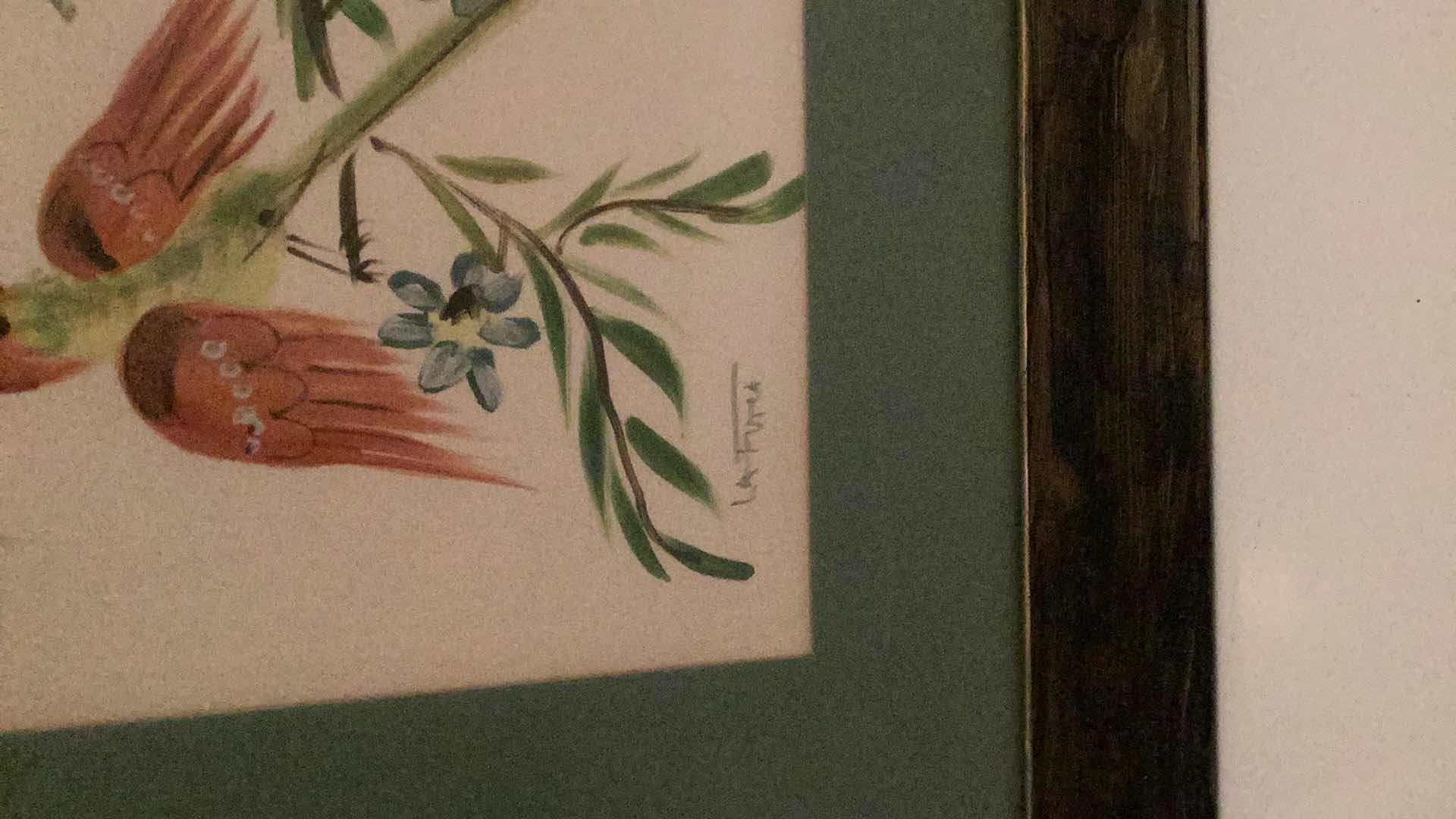 Photo 1 of VINTAGE LA FUERA BIRD PRINT 18” X H 21”