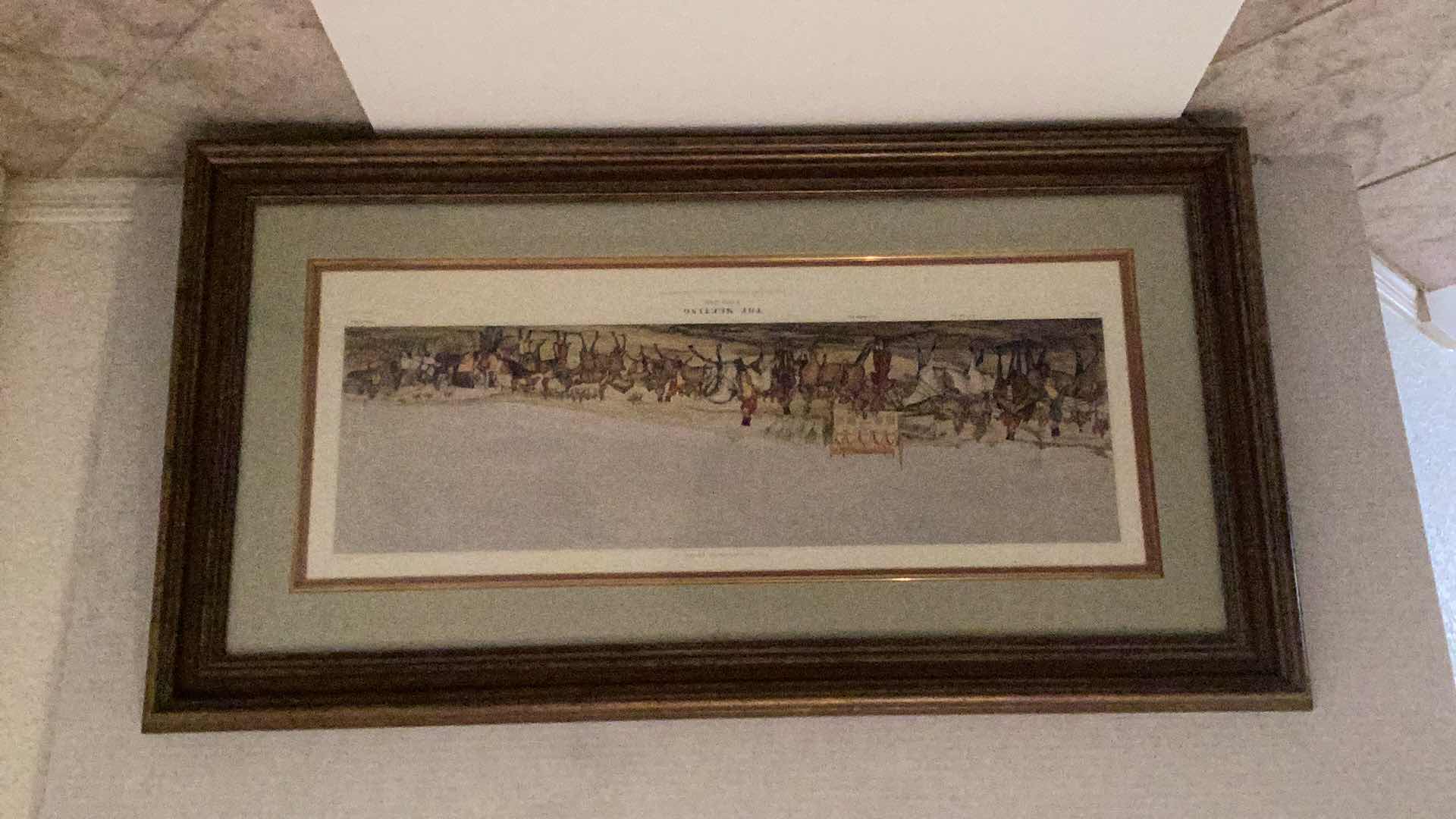 Photo 1 of VINTAGE “THE MEETING AT KIRBY GATE” H. AIKEN AND MELTON MOWBRAY 39” X H32”