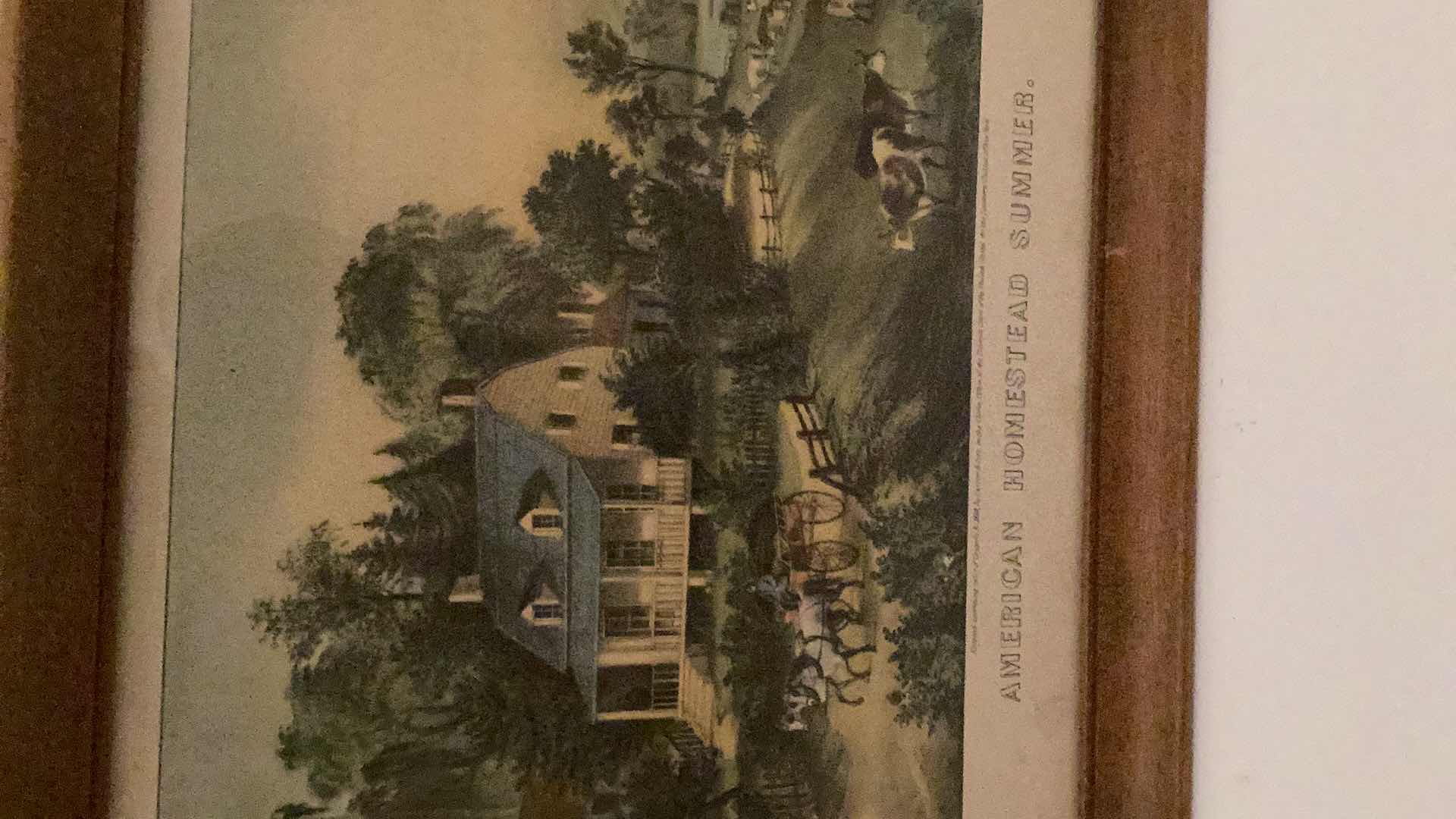 Photo 1 of VINTAGE “AMERICAN HOMESTEAD SUMMER” CURRIER AND IVES 18” X H 14”