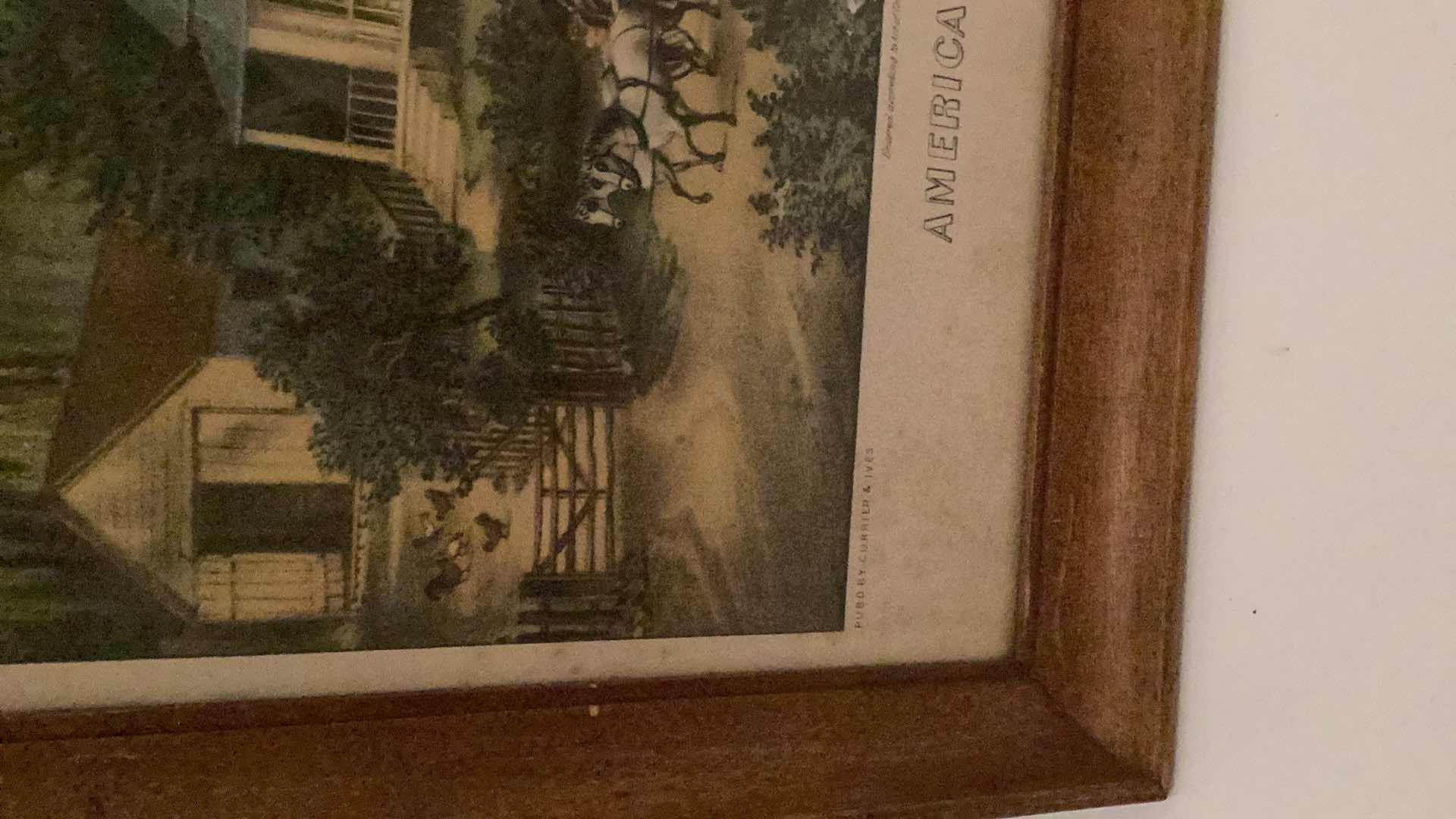 Photo 1 of VINTAGE “AMERICAN HOMESTEAD SUMMER” CURRIER AND IVES 18” X H 14”