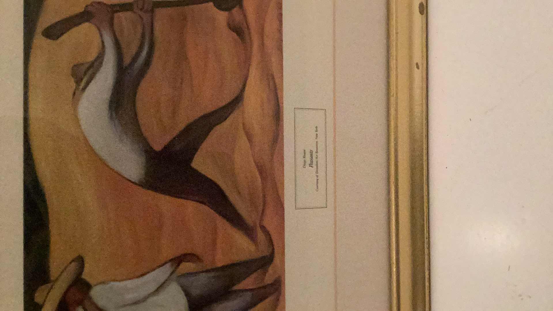 Photo 2 of DIEGO RIVERA “PEASANTS” PRINT 16” X H 13”