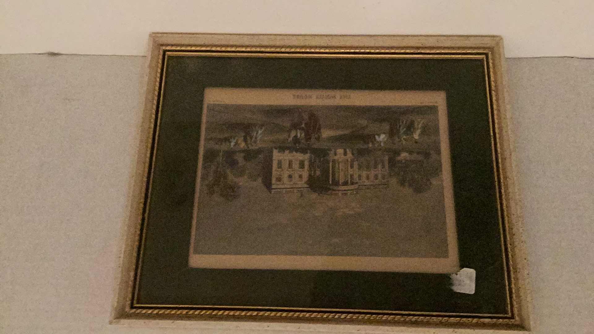 Photo 1 of VINTAGE 1860’S WHITE HOUSE PRINT 15” X H 12”