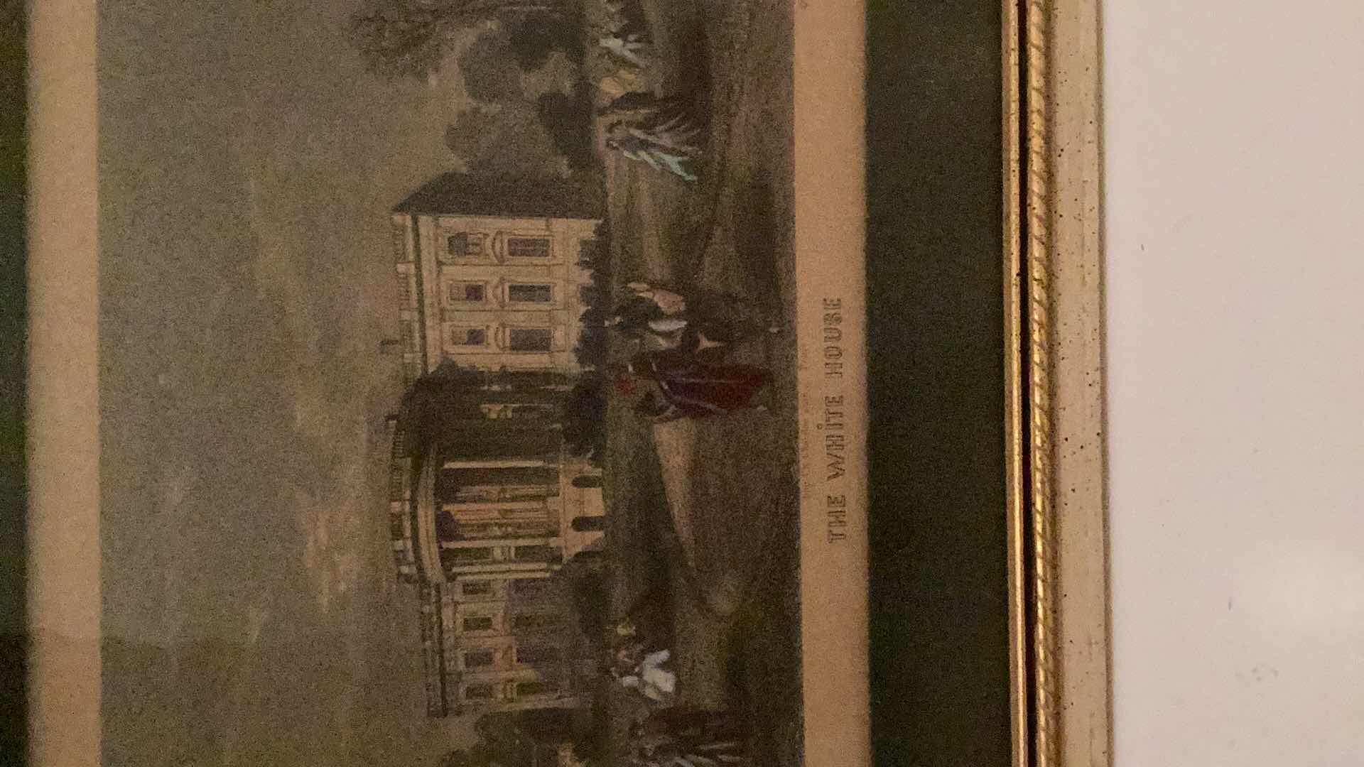 Photo 1 of VINTAGE 1860’S WHITE HOUSE PRINT 15” X H 12”