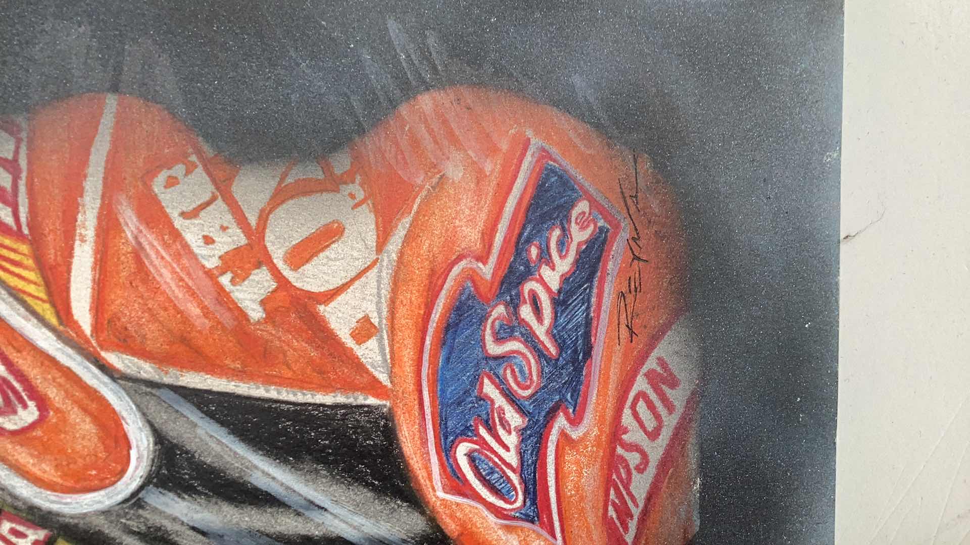 Photo 1 of NASCAR TONY STEWART HAND MADE ARTWORK BY REYNA 19” X H 23”